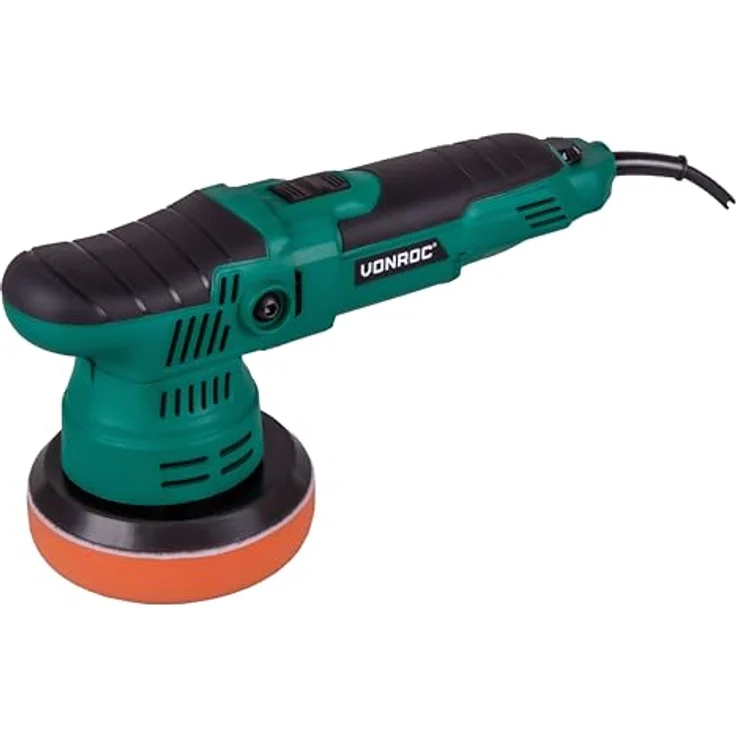 VONROC Exzenter-Poliermaschine 650W - Ø125mm - Sanftanlauf - Konstante Leistung - Inkl. Zubehör – Bild 6