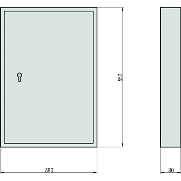 BASI Tresor Schlüsselschrank (Spar-Set) mit 100 Haken, PZ-Vorrichtung, H550xB380xT80 mm, Set inklusive Halbzylinder – Bild 2