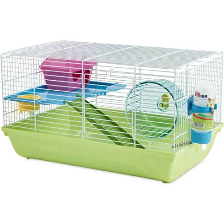 Savic Martha Double Gehege, 46,5x29,5x26,5cm, grün mit weißem Draht, für Nagetiere