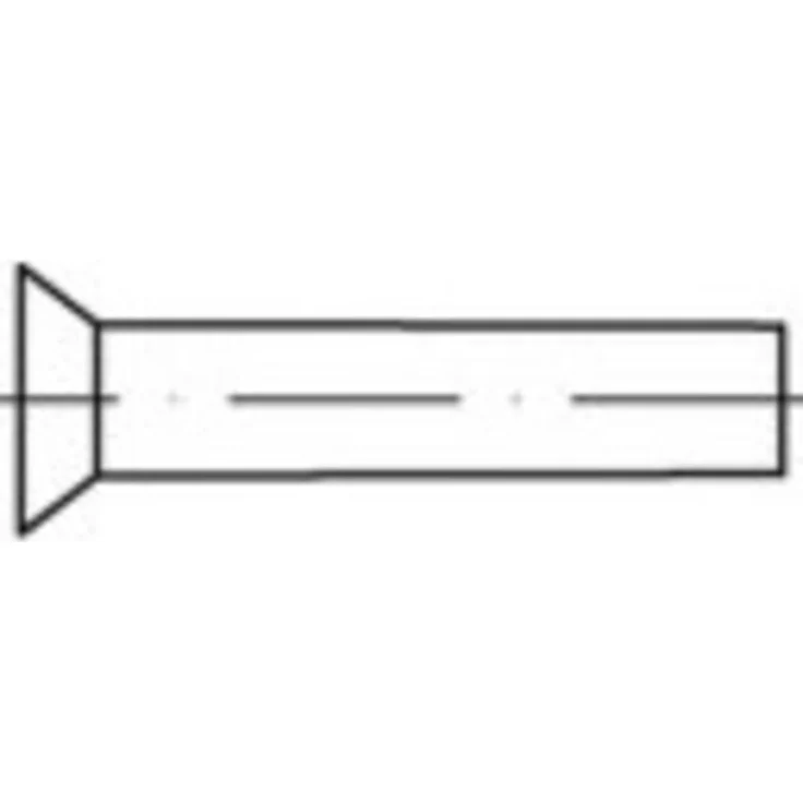 TOOLCRAFT TO-5448984 Senkniete 8 mm, 250 Stück, hochwertige Nieten für präzise Verbindungen