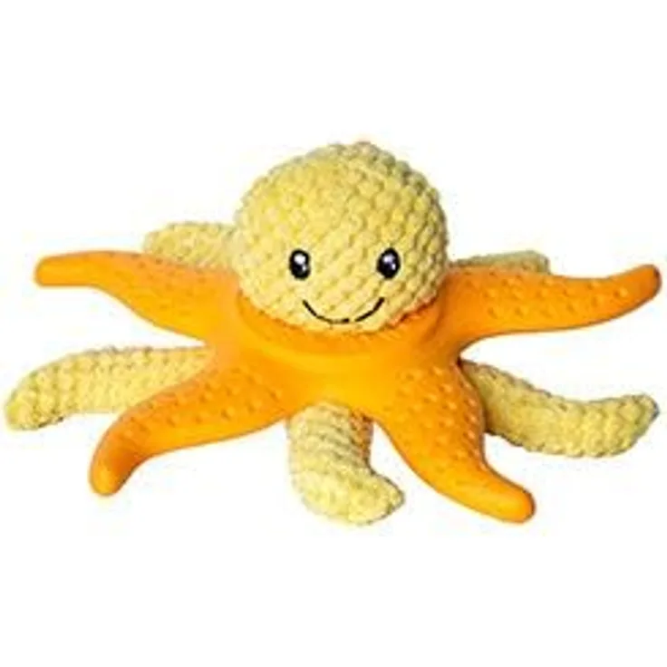 KIWI WALKER Let´s Play! Octopus & Starfish (Orange), Plüschspielzeug für Hunde mit innovativem 2in1-Design