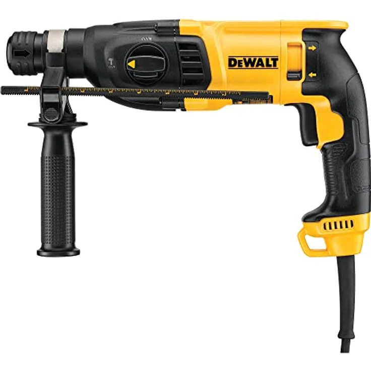 DeWalt SDS-Plus Kombihammer- Schlagbohrmaschine (800 Watt, Stein und Beton, inkl. gu mmierter Zusatzhandgriff, Bohrtiefenanschlag und TSTAK Box) D25133K – Bild 2