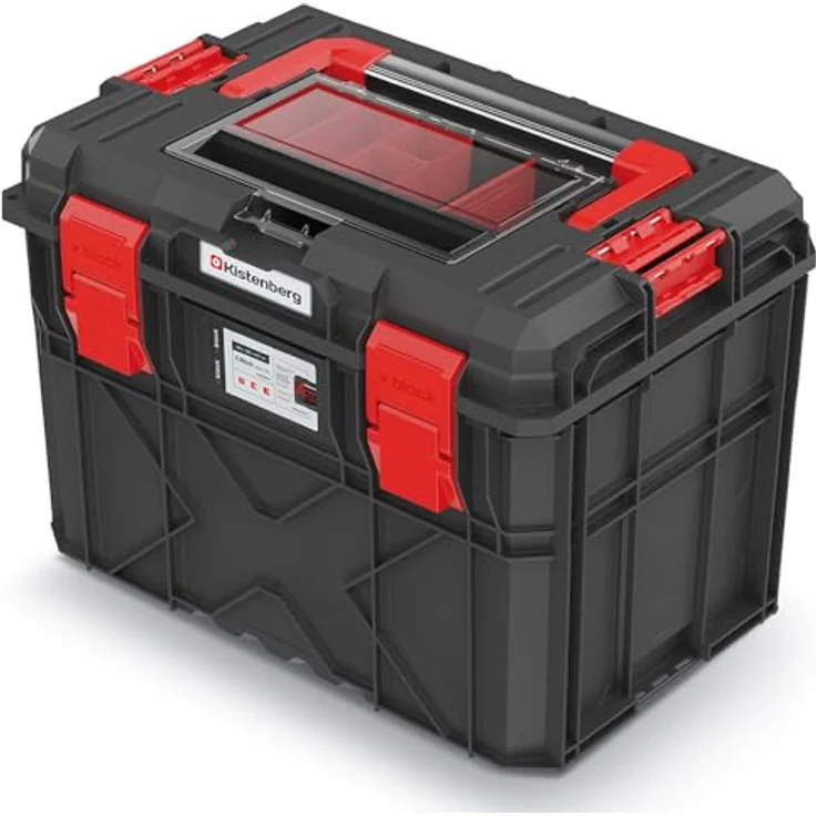 Kistenberg Werkzeugkiste X BLOCK ALU LOG 40 KXBA604040, robuster Werkzeugkoffer mit Organizer im Deckel, wasser- und staubdicht – Bild 1