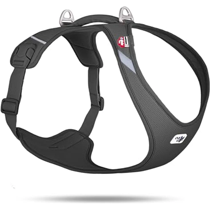 Curli Belka Harness Air-Mesh, Hochleistungs-Hundegeschirr für mittelgroße bis große Hunde, 2XL, schwarz, mit EASY GRIP BUCKLE und Tailored Ergo Fit Schnittmuster – Bild 1