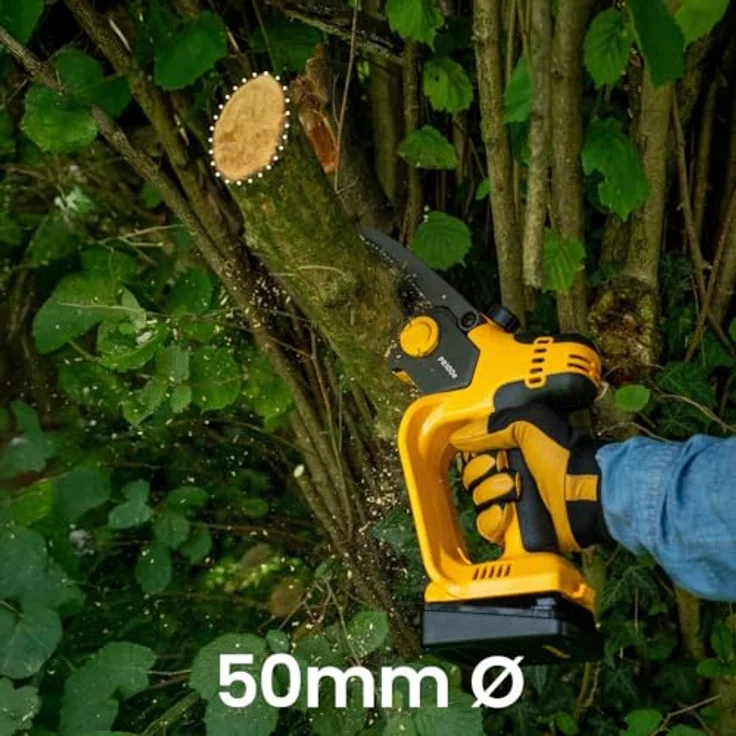 Stiga PR 100e Kit, 20 V Akku-Kettensäge mit 13 cm Schwert, inkl. Akku (2 Ah) und Ladegerät, ergonomischer Softgrip-Griff – Bild 4