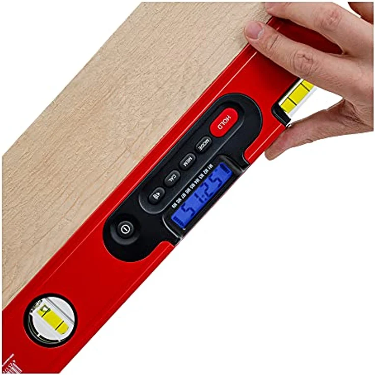 STIER Digitale Wasserwaage, SDW-600 LCD-Display, ±0,2°, 60 cm, vertikal & horizontal einsetzbar, HOLD-Funktion – Bild 5