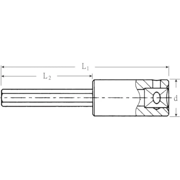 Stahlwille Bit- und Steckschlüsselset INHEX-Einsätze Nr. 44a, für Innensechskantschrauben, verchromt, Chrome-Alloy-Steel, DIN 7422 – Bild 2