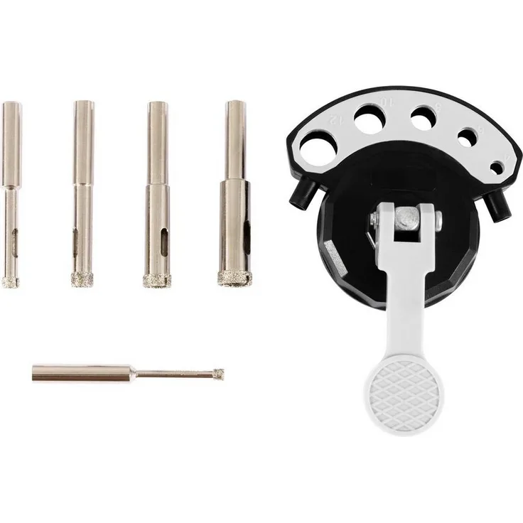 FRITZFURT Diamantbohrer-Set 6-teilig, 5 mm bis 12 mm Gesamtlänge, für vielfältige Anwendungen