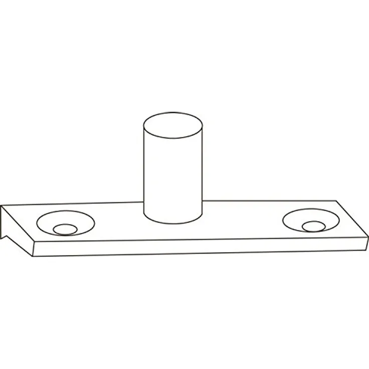 MACO RUSTICO Schließzapfenplatte BLR R1, Abstand 0 mm, schwarz, einzeln