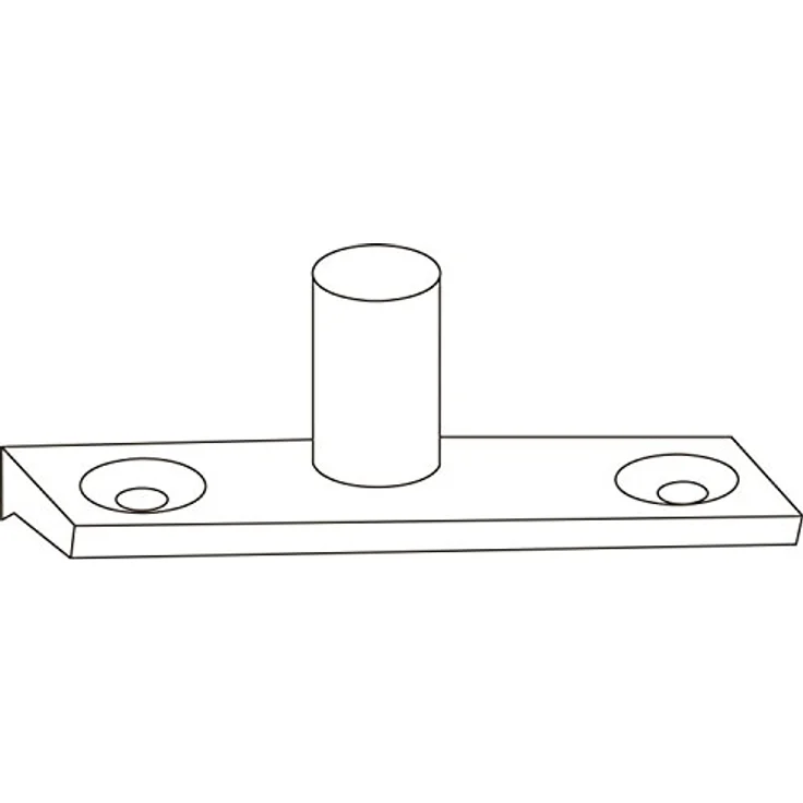 MACO RUSTICO Schließzapfenplatte BLR R1, Abstand 0 mm, schwarz, einzeln – Bild 1