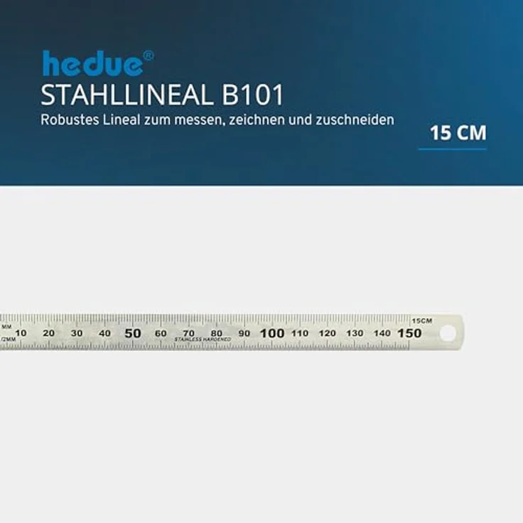Stahlmaßstab rostfrei (Länge: 15cm) – Bild 3