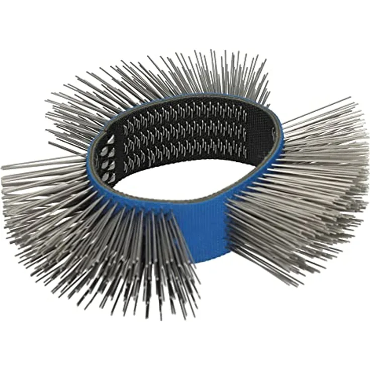 KSTOOLS Metallbürstenscheibe für Feinbearbeitung Ø 110 mm, verstellbare Schutzhaube, vibrationsdämpfendes System