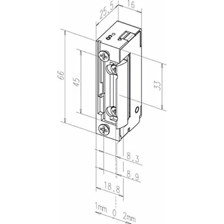 Eff-Eff 118E-A71 Türöffner 118E FaFix 10-24V AC-DC ohne Schließblech – Bild 2