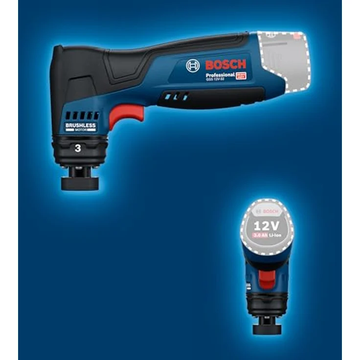 Bosch Professional GSS 12V-32 (C), Akku-Schwingschleifer solo mit bürstenlosem Motor und variabler Drehzahl – Bild 7