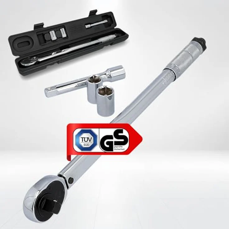 Unitec Drehmomentschlüssel m. Nüssen 17/19mm u. Verl. 20809 – Bild 2