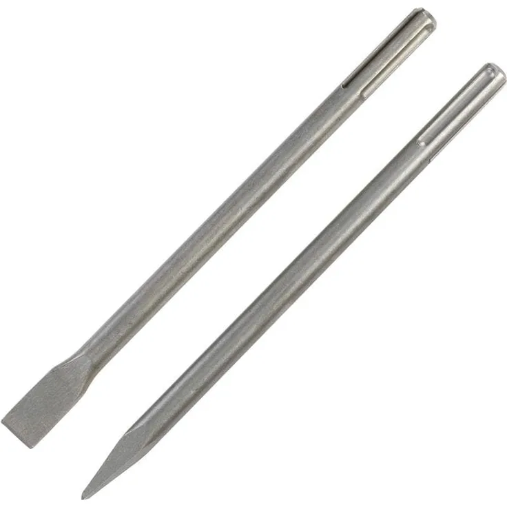 Scheppach 7907900001 Zubehör/Flach + Spitzmeißel Set, passend für den DH1200MAX Bohr-und Schlaghammer, Durchmesser 18 mm, L 350 mm