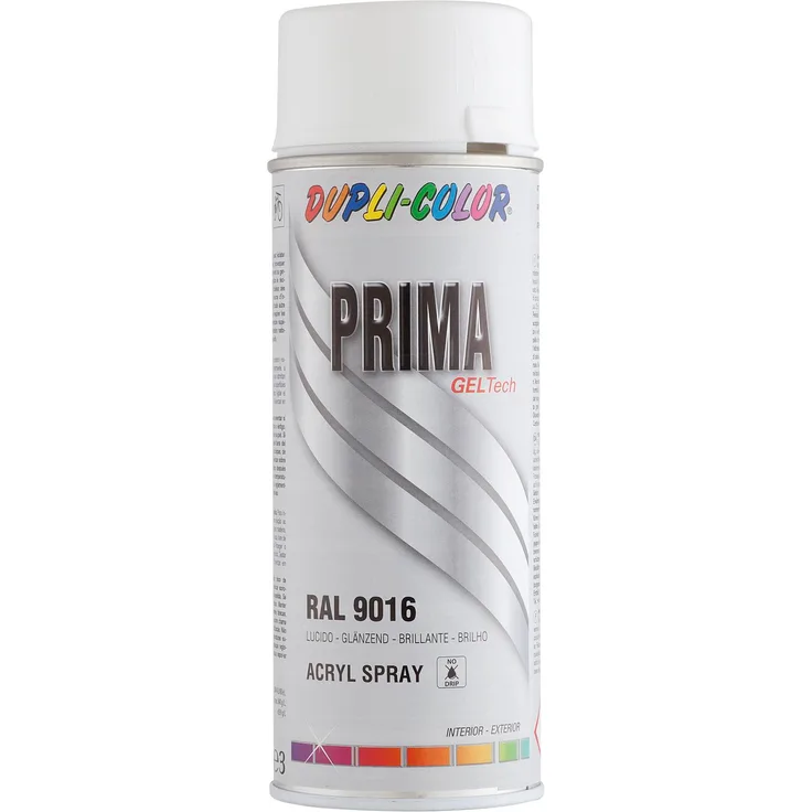 Dupli-Color Lackspray Prima 400ml, verkehrsweiß glänzend - RAL 9016
