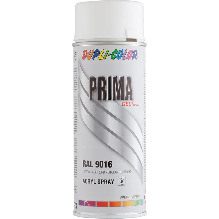 Dupli-Color Lackspray Prima 400ml, verkehrsweiß glänzend - RAL 9016 – Bild 1