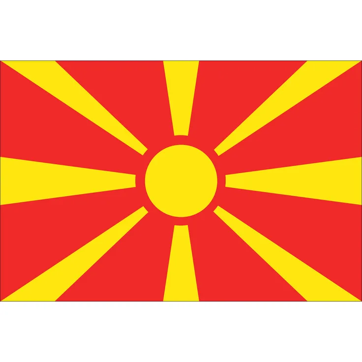 Flagge Nordmazedonien 160 g/m² ca. 20 x 30 cm