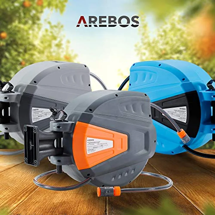 Gartenschlauchaufroller Gartenschlauch Wasserschlauch Schlauch Grau 30 m - Grau - Arebos – Bild 7