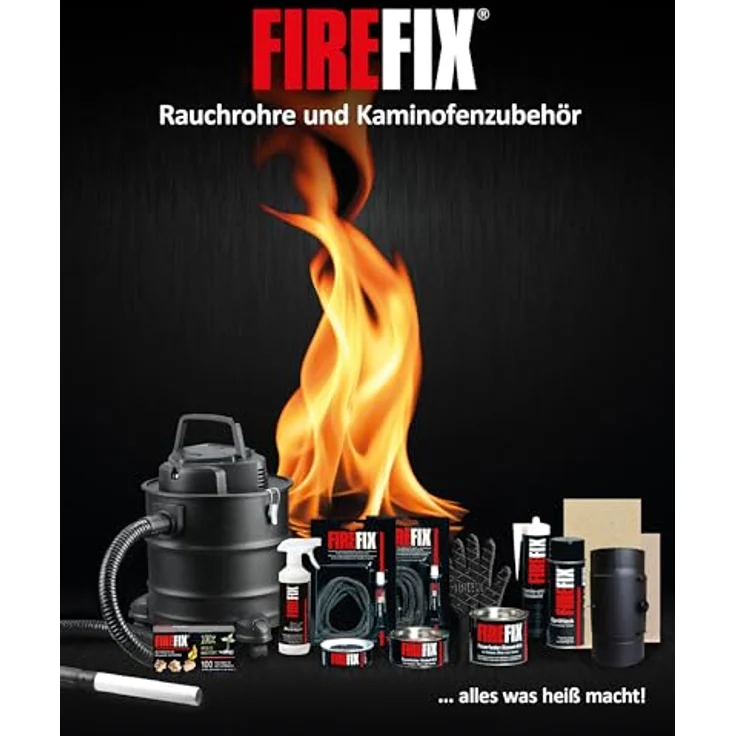 Firefix Schamottkleber, hitzbeständig bis 1000°C, 310 ml – Bild 6