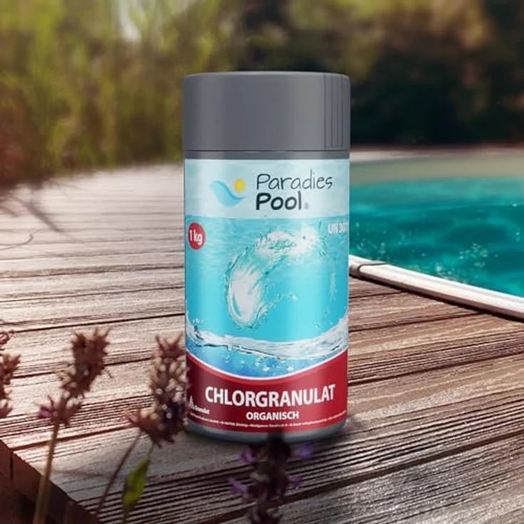Paradies Pool Chlor Schnell Granulat für Pool 1 kg organisch (W7) – Bild 8