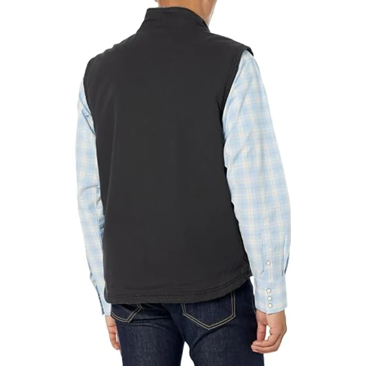 Dickies SHERPA LINED DUCK VEST, ärmellose Arbeitsjacke aus robustem Duck-Canvas mit V-Ausschnitt und großen Vordertaschen, Stonewashed-Stoff, schwarz – Bild 2