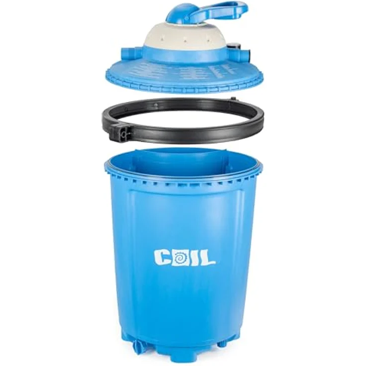 COIL Pool-Filterpumpe 19000 l/h, Sandfilter mit 7-Wege-Ventil und 75 kg Sandbehälter, für Aufstellpools bis 82 m³ – Bild 9
