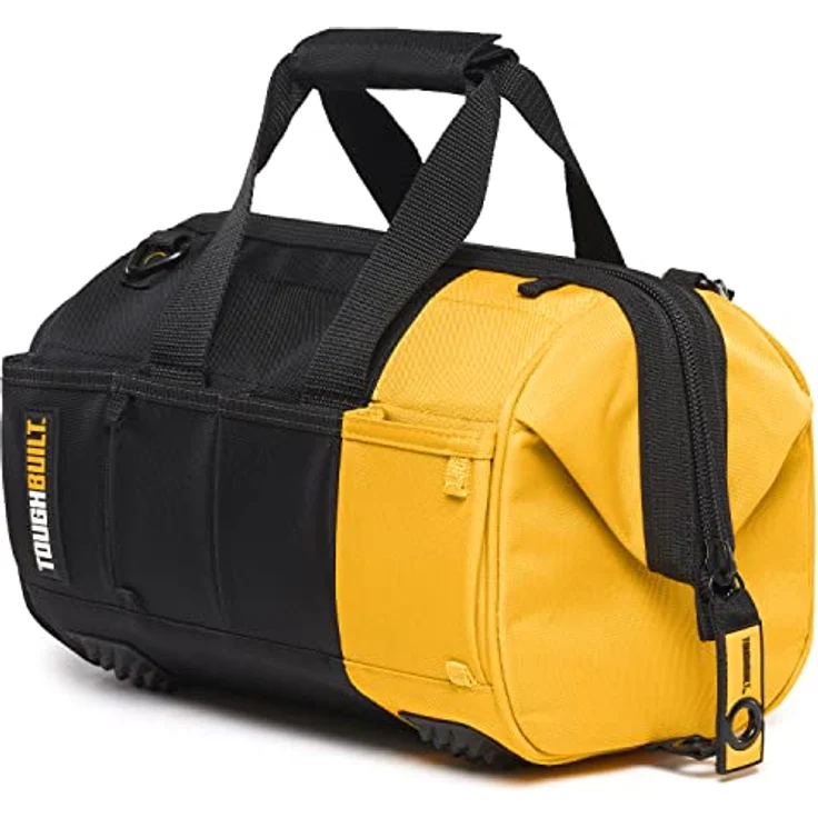 ToughBuilt tou-60–12 12 Zoll massive Mund Tasche, Schwarz/Gelb - Hartkunststoff-Futter, abschließbarer Reißverschluss, robuste Gummifüße – Bild 4
