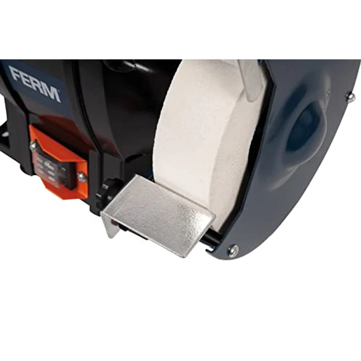FERM Doppelschleifmaschine 250W - 150mm - Incl. P36 und P60 Schleifsteinen, Schutzbrille und Funkenfänger – Bild 8
