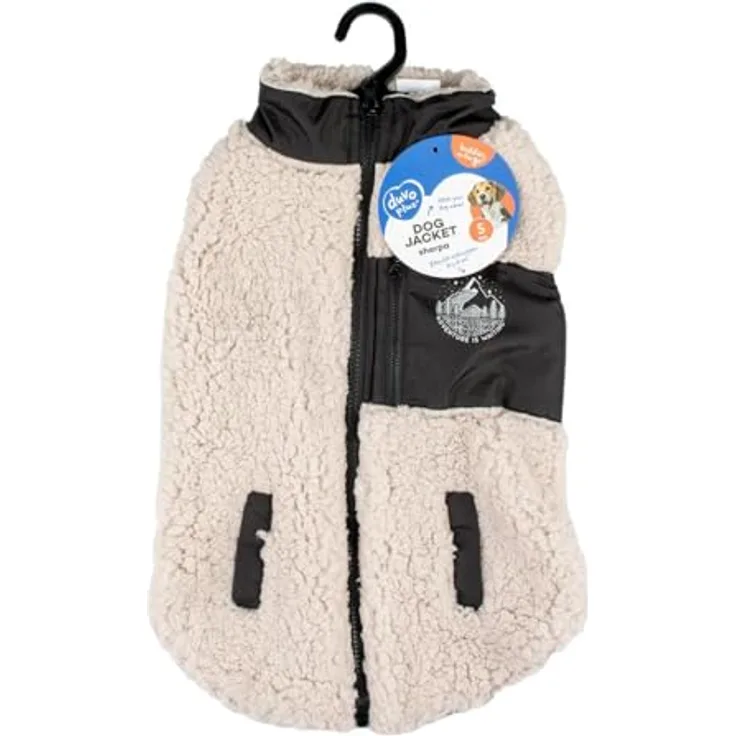 Duvo+ Hundemantel Sheep Skin, schwarz/weiß, Größe XS - 30 cm