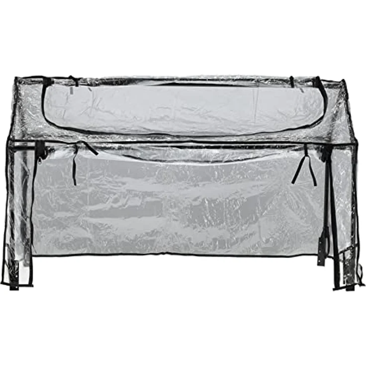 ECI PVC Gewächshaus 120x80x60 cm Paletten Foliengewächshaus Treibhaus Anzucht, schwarzes Metallgestell, UV-beständige Polyethylen-Folie – Bild 4
