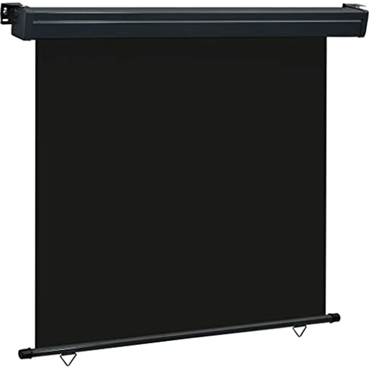 vidaXL Balkon Seitenmarkise Senkrechtmarkise Sonnenschutz Sichtschutz Windschutz Markise Außenrollo Balkonrollo Beschattung 160x250cm Schwarz – Bild 1
