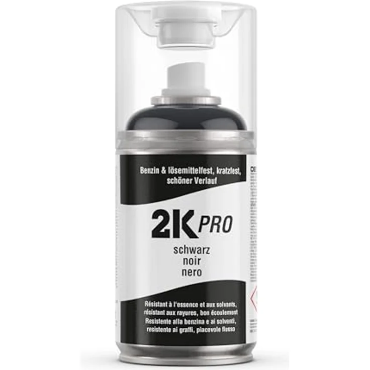 2K PRO 2K Spraydose, 2 Komponenten Sprühlack, hochkratzfest und UV-beständig, transparent – Bild 1