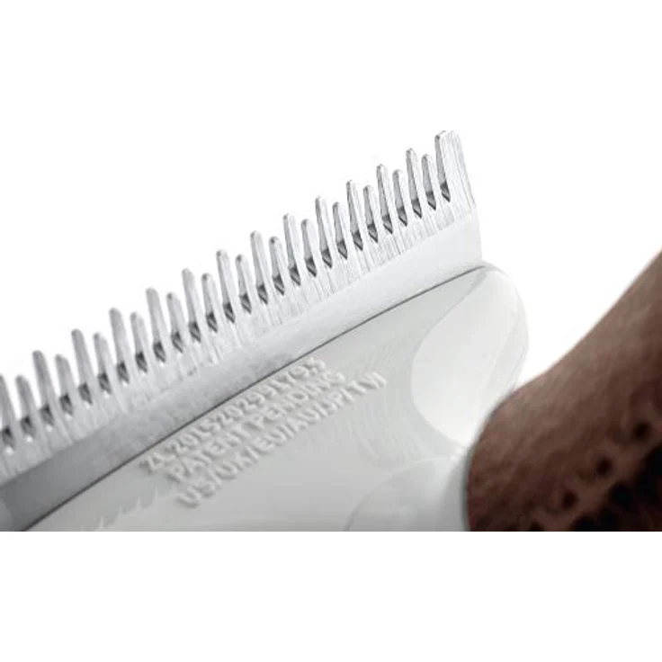 HUNTER SPA Trimmstriegel mit Spezialklinge, für mittel- bis langhaarige Hunde und Pferde, 17,5 x 9,5 cm, L – Bild 3