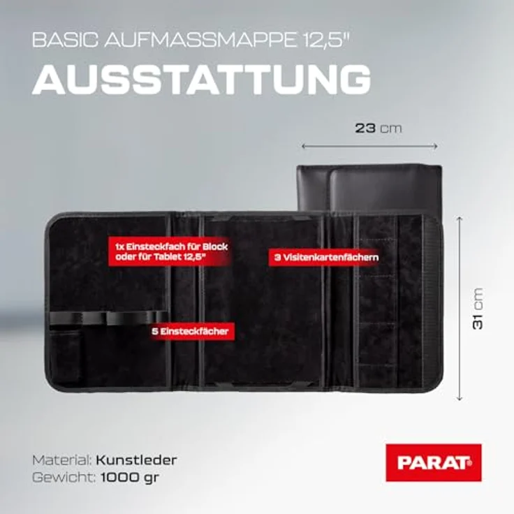 Parat Werkzeugtasche Parat Basic Aufmaßmappe 5650017061, Werkzeugtasche unbestückt, 1 Stück – Bild 8