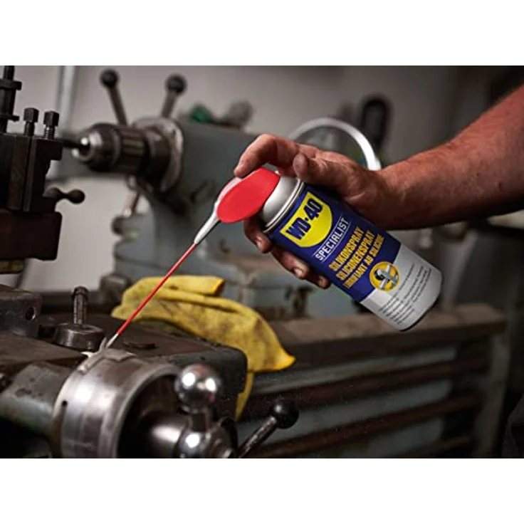 WD-40 Silikonspray 'Specialist', farbloses Hochleistungs-Silikonspray, 300 ml, wasserabweisend und feuchtigkeitsgeschützt, geeignet für Metall, Kunststoff und Gummi – Bild 7