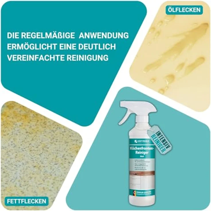 HOTREGA® Küchenfronten Reiniger matt, streifenfreier Intensivreiniger für matte Oberflächen, 500ml – Bild 4
