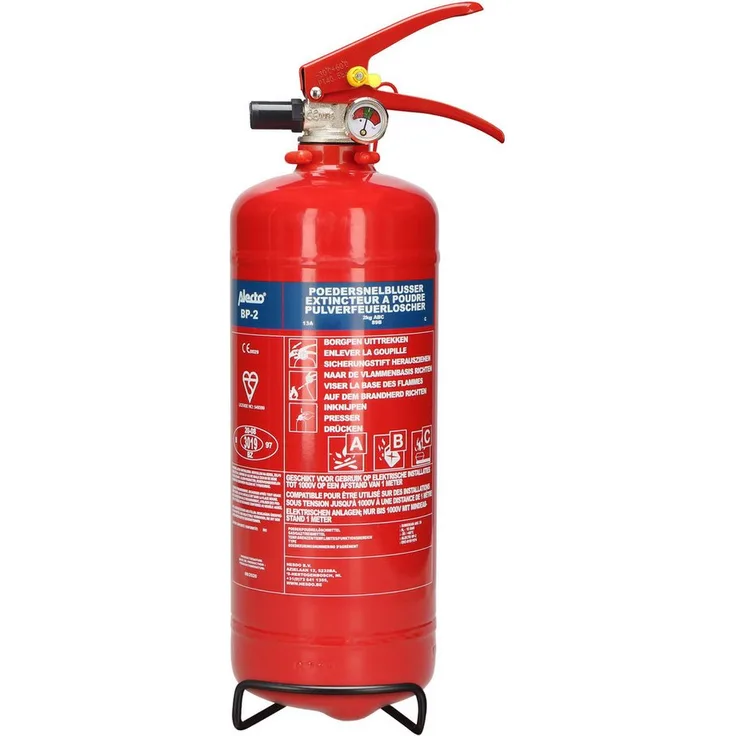 Alecto Pulver-Feuerlöscher BP-1, 2 l, rot