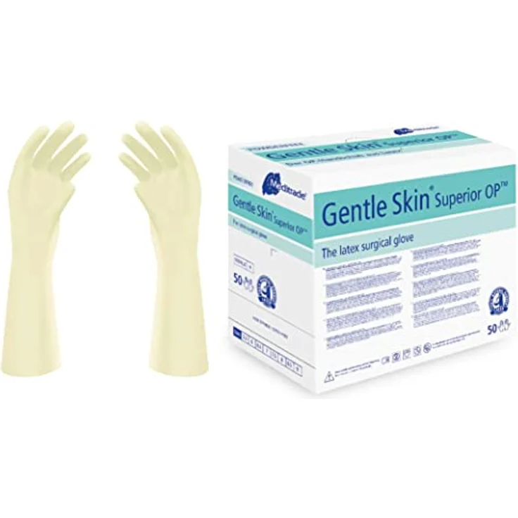 Meditrade Gentle Skin Superior OP-Handschuh aus reinem Latex, steril, puderfrei, Größe 8 – Bild 1