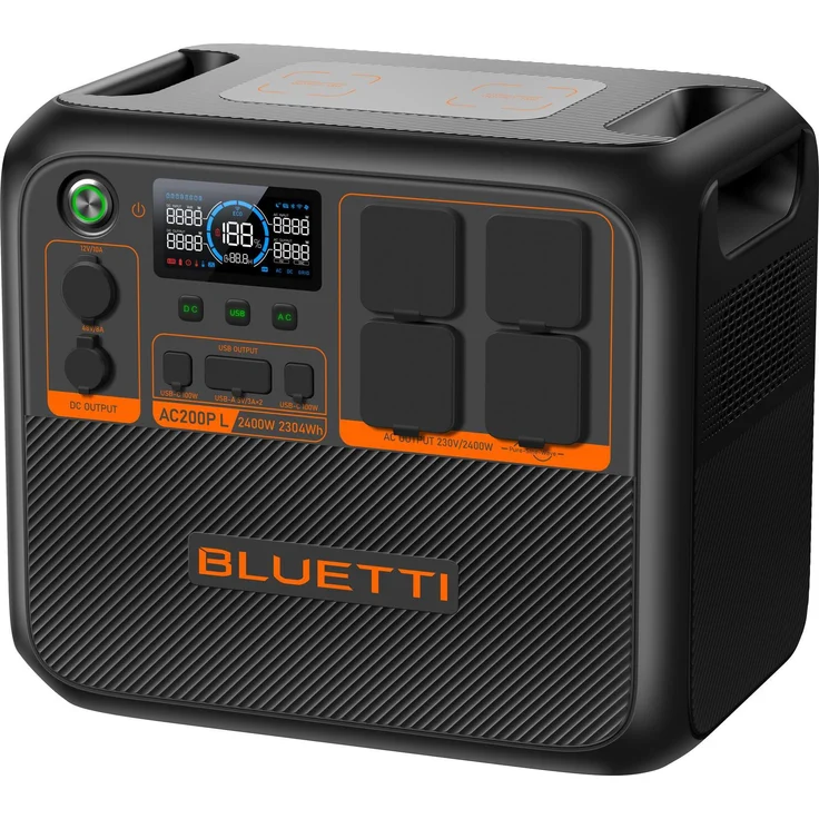 Bluetti AC200PL, Power Station mit 2304 Wh und erweiterbarer Kapazität, umweltfreundlich mit Solarenergie – Bild 1