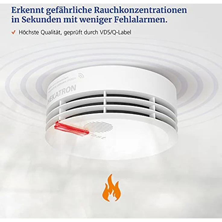Hekatron Genius Plus X Rauchmelder mit Funkmodul Basis X, Funkrauchmelder 10 Jahre Batterie – Bild 4
