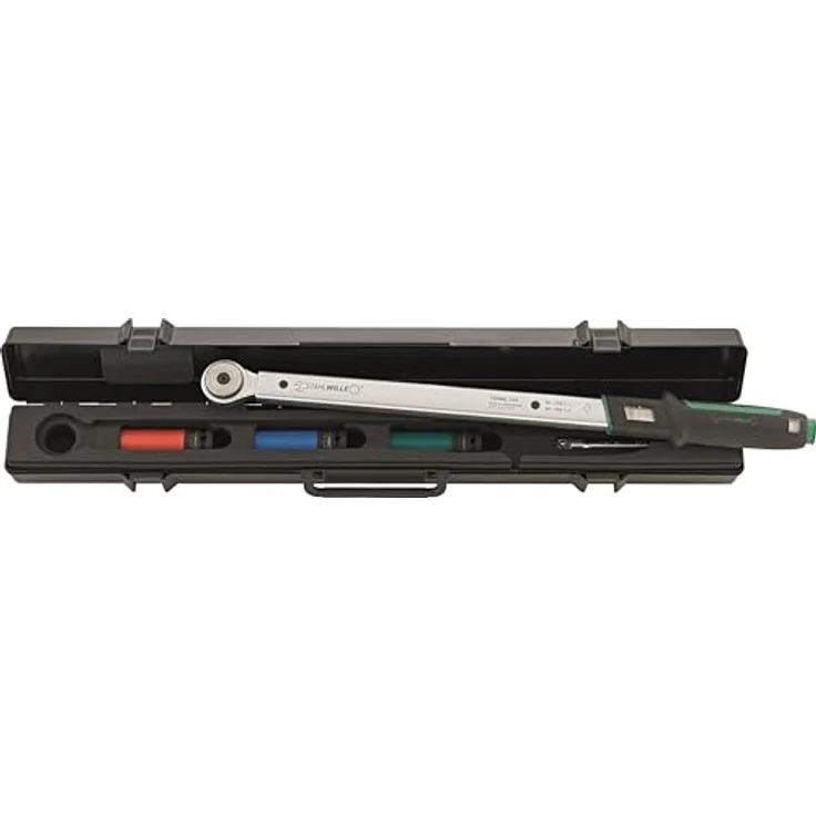 STAHLWILLE 750NR/200/3/1 | Auto Reifenwechsel-Set 5-tlg. mit 1/2" Drehmomentschlüssel 40-200 N·m | Steckschlüssel 17; 19; 21 mm + Verlängerung | Made in Germany, mattes Spezialfinish – Bild 1