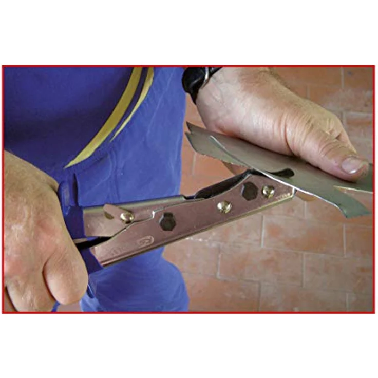 KSTOOLS Blechknabber 265mm, gratfreier Schnitt für Bleche bis 1,2 mm, tauchisolierter Griff, arretierbar, Spezial-Werkzeugstahl – Bild 3