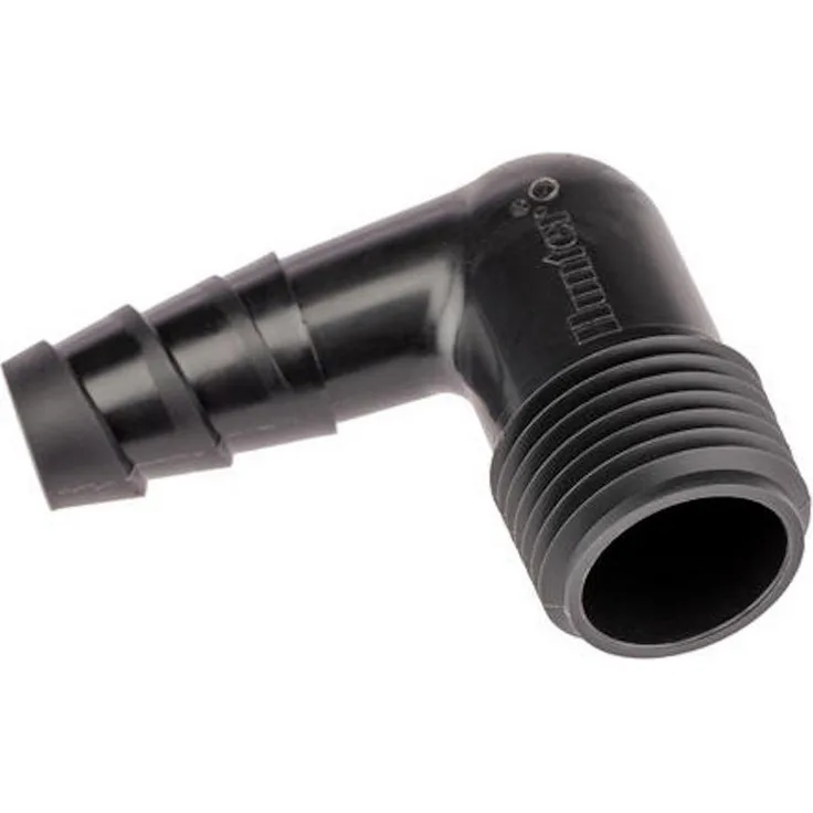 Hunter Bewässerungssystem Spiral Anschluss Winkel 90°, 1/2 Zoll AG für Versenkregner, stabile Acetal-Konstruktion, werkzeuglose Installation