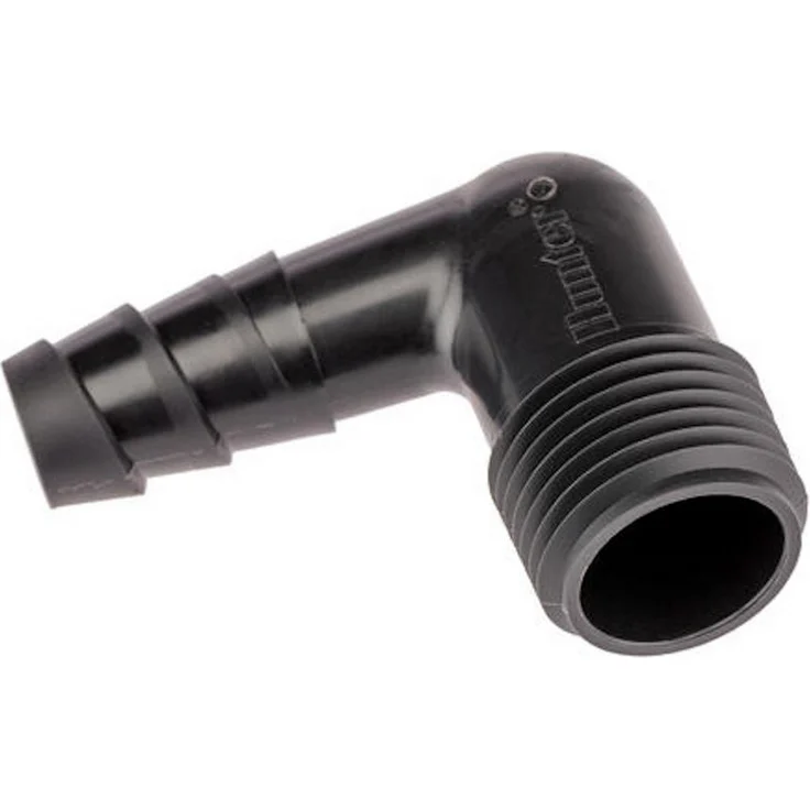 Hunter Bewässerungssystem Spiral Anschluss Winkel 90°, 1/2 Zoll AG für Versenkregner, stabile Acetal-Konstruktion, werkzeuglose Installation