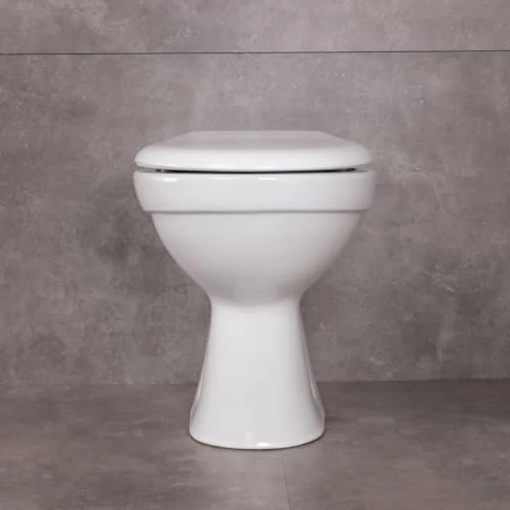 Belvit Tiefspül-WC BV-SW4001-T+BV-D0400, Stand WC mit Taharet/Bidet Funktion, Senkrechter Bodenabgang, Weiß – Bild 10
