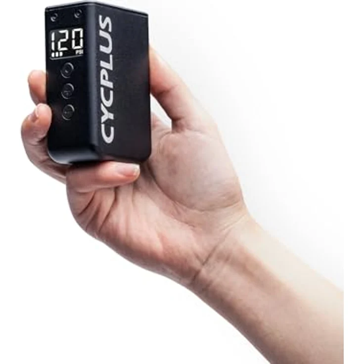 CYCPLUS AS2 Pro Max Tiny Pumpe, Mini Fahrradreifenpumpe, max 120 PSI, kabellos, automatische Abschaltung, Presta- und Schrader-Ventil, für E-Bike, Mountainbike, Citybike und Rennrad, 2025 Version – Bild 1