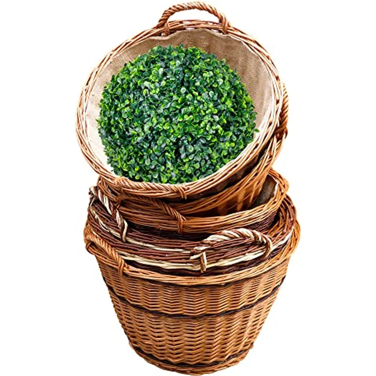 Decovego Deko Buchsbaum 28 cm Künstlich Buchsbaumkugel Kugel Kunstpflanze - Echte Optik, Hochwertiges Material, Für Innen- und Außenbereich geeignet – Bild 4