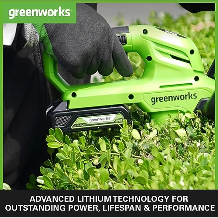 Greenworks G24B2 & G24UCC 24V Akku und Ladegerät - Starker 2Ah Lithium-Ionen Akku, 60 Min Ladezeit, Original Ladegerät für Garten- und Elektrowerkzeuge – Bild 4
